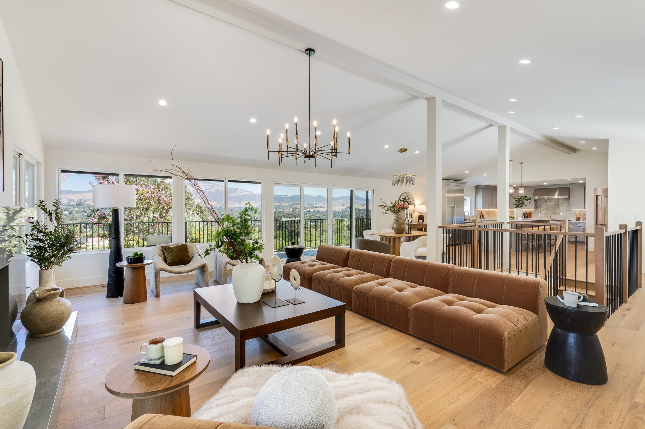 481 Montcrest Place. The living room looking through to the kitchen and the deck.