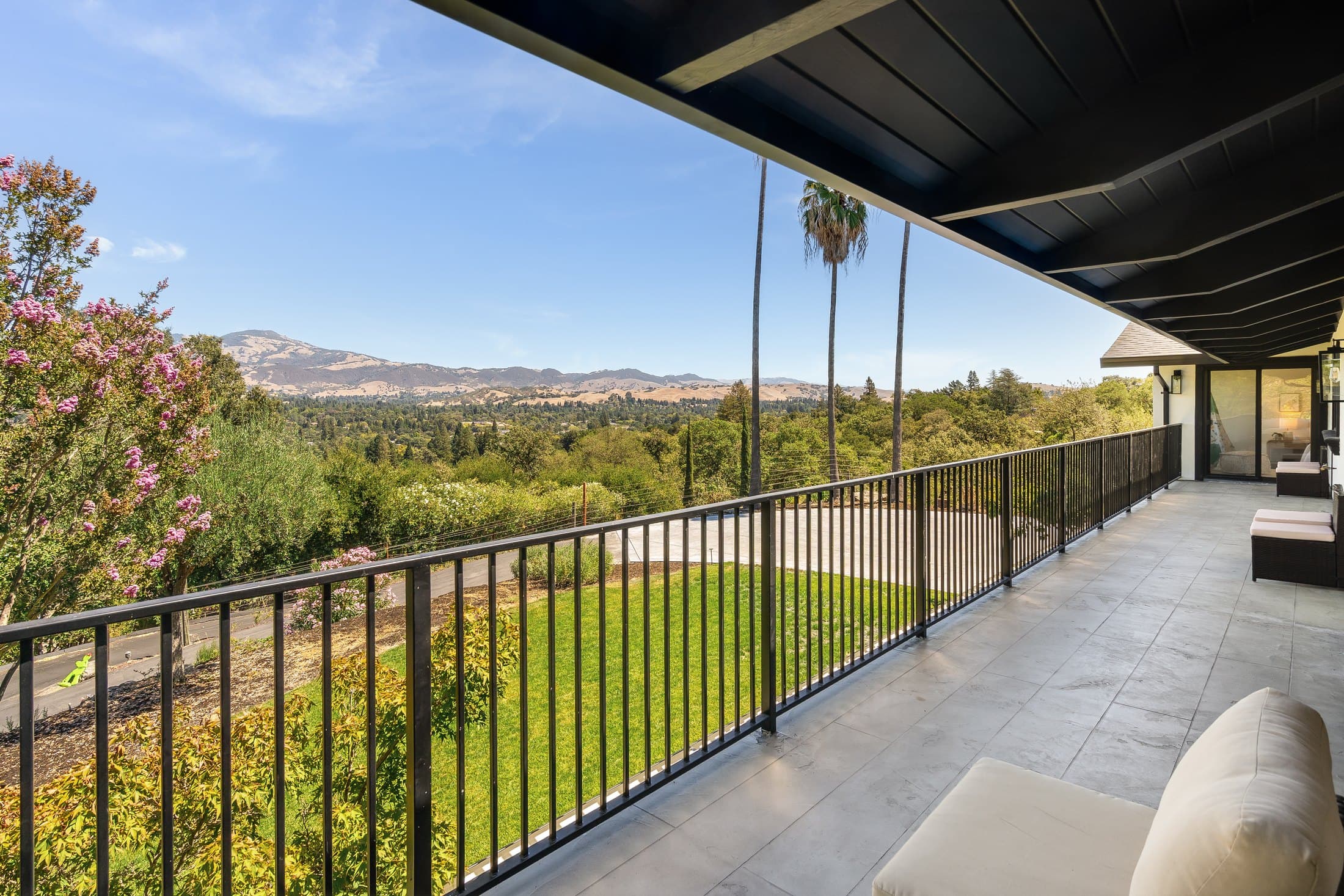 481 Montcrest Place, the outlook from the deck toward Mount Diablo.